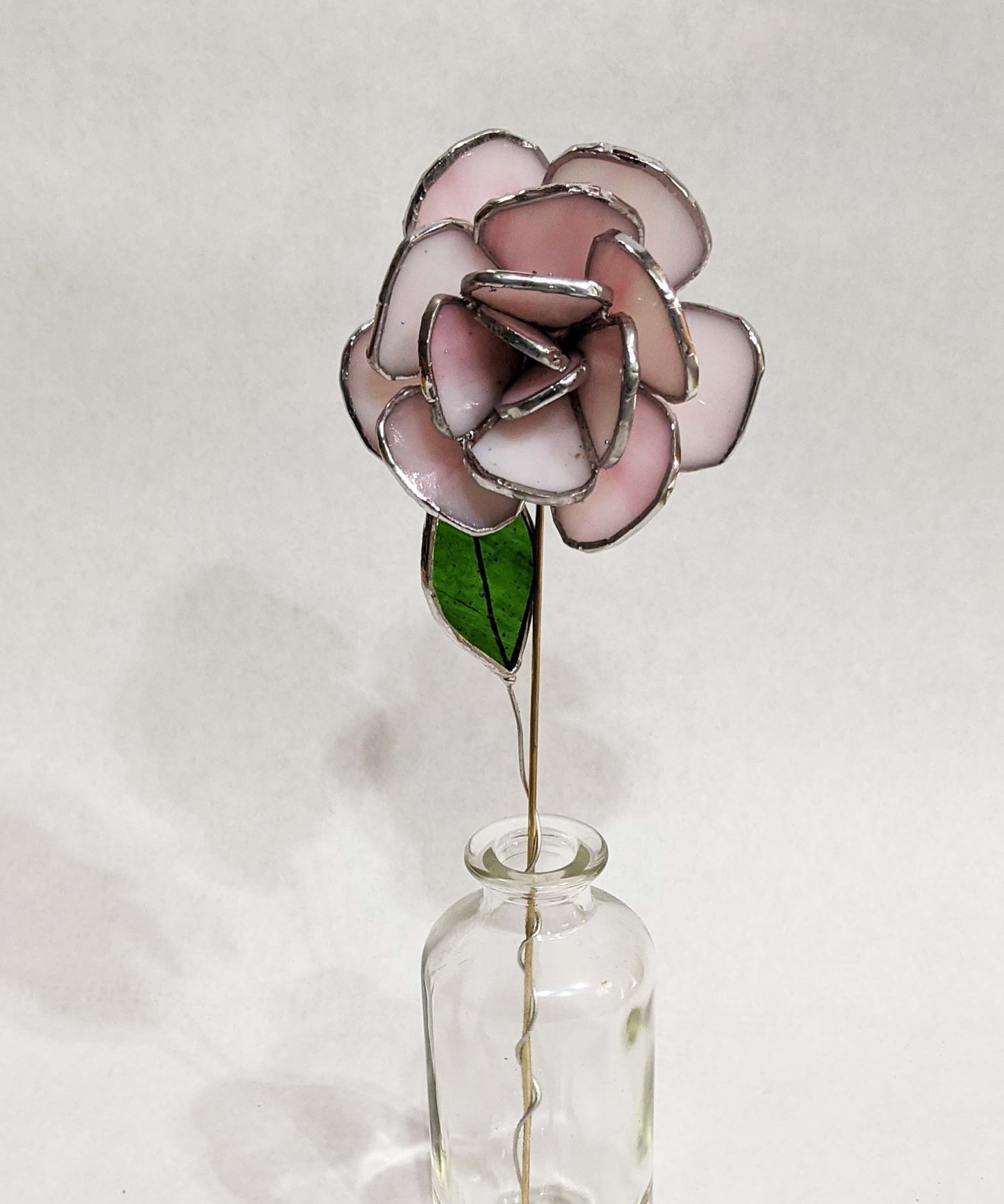 3D Rose Flower Stem TUTORIAL stained glass pattern