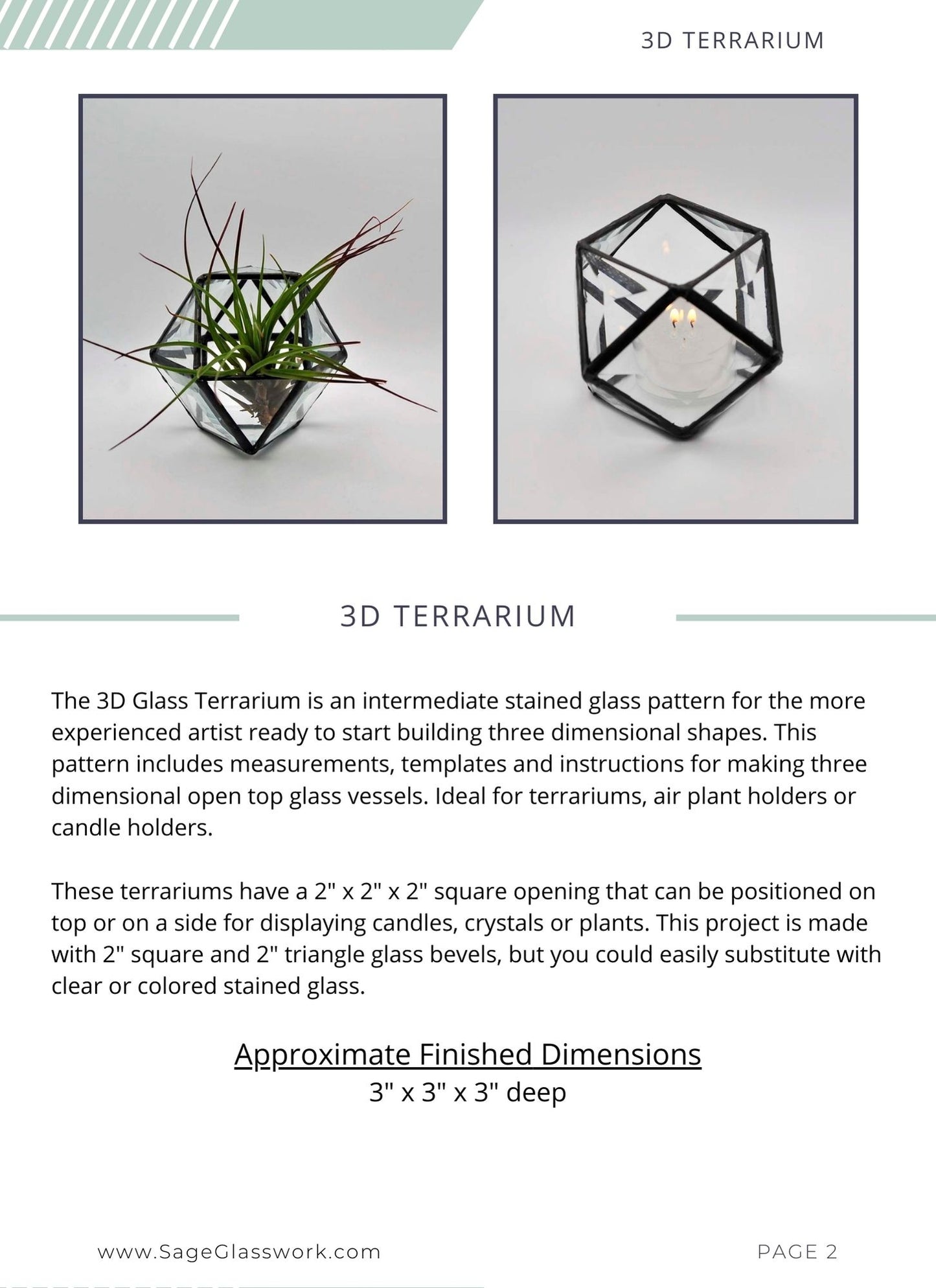 3D Geometric Glass Terrarium/Candle Holder TUTORIAL