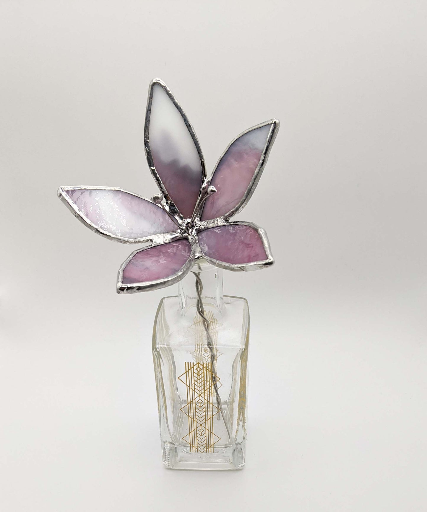 3D Lily Flower Stem TUTORIAL stained glass pattern